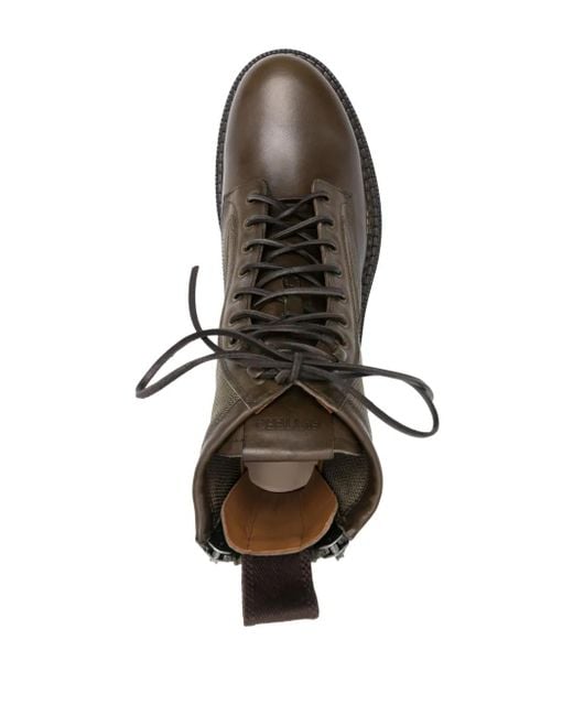 Buttero Brown Cargo Panelled Ankle Boots for men