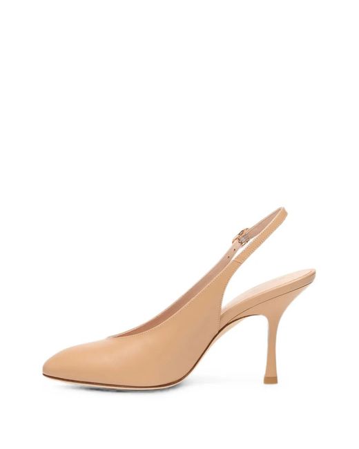 Stuart Weitzman White Madison Slingback Pumps