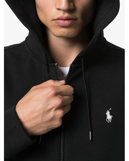 Polo Ralph Lauren Black Logo Hoodie for men