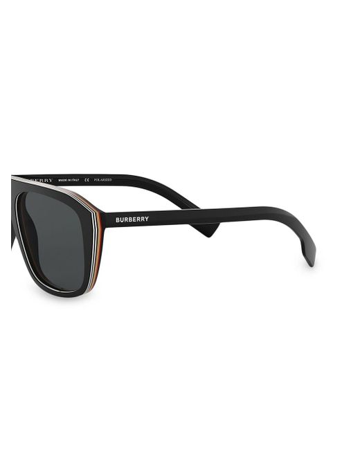Burberry Black Oversized Square Frame Sunglasses for men