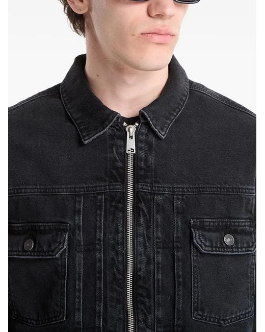 AllSaints メンズ ブラック ウォッシュド デニムジャケット 【公式通販】