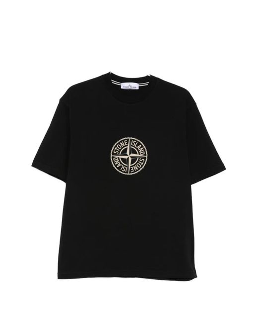 Stone Island Black 2100001 Organic Cotton Jersey T-Shirt for men