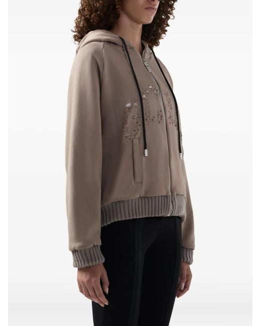 Pull Zippé À Effet Usé Gcds en coloris Brown