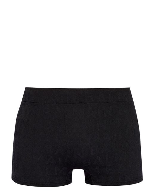 Balmain Black All-over Logo-print Swim Shorts for men