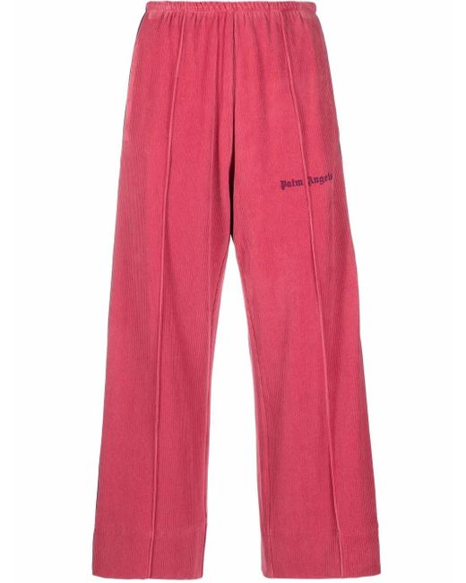 Pantalones de chándal con logo estampado Palm Angels de color Red