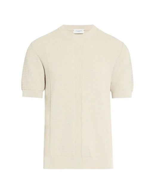 Paolo Pecora White Textured-Knit Short-Sleeve T-Shirt for men