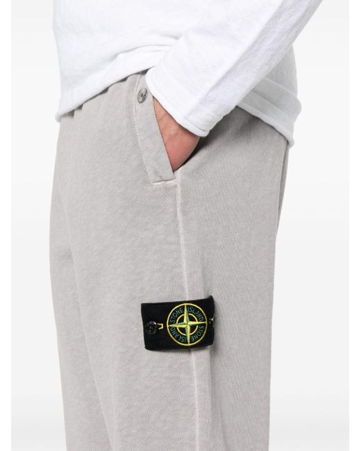 Stone Island Gray Compass-badge Track Pants for men