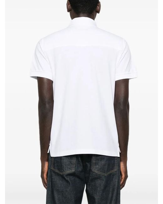 Jacob Cohen White Polo À Détail De Logo for men