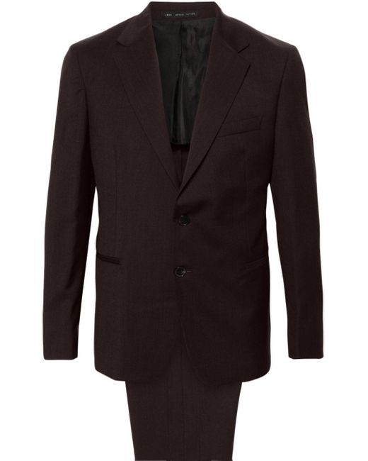 Low Brand Black Single-breasted Wool Suit for men