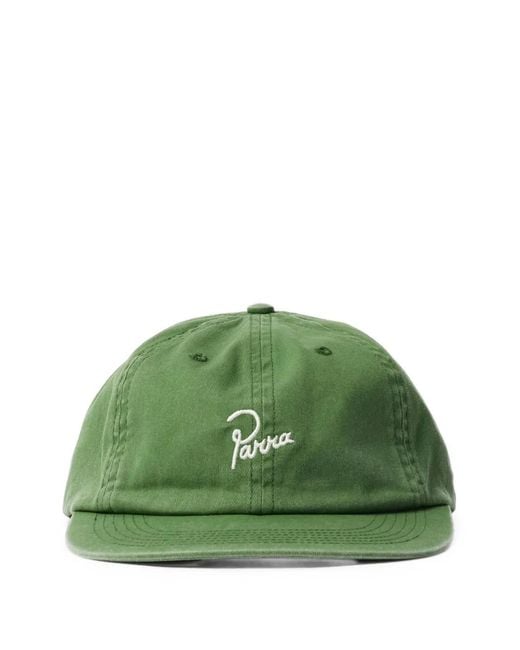 by Parra Green Signature 6 Logo-Embroidered Cap for men