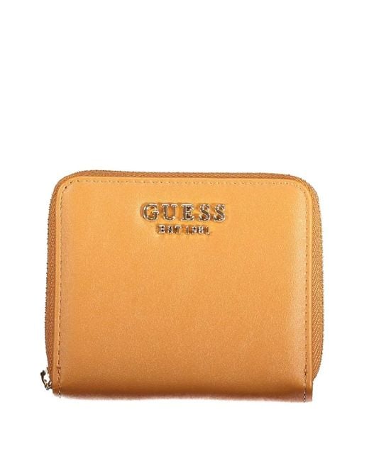 Guess Orange Zip-Around Wallet