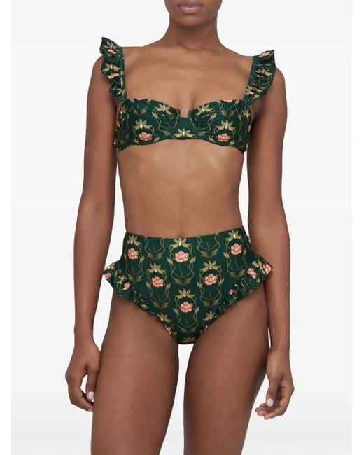 Haut De Bikini Kiwi Esotérico À Fleurs Agua Bendita en coloris Green