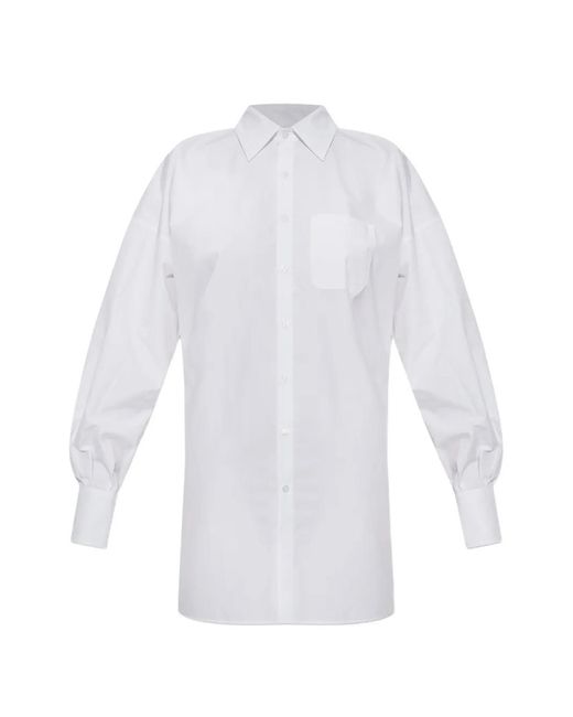 Coperni White Drawstring-Waist Shirt