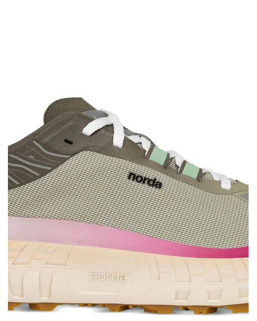 Norda White 001A Mesh-Panel Sneakers
