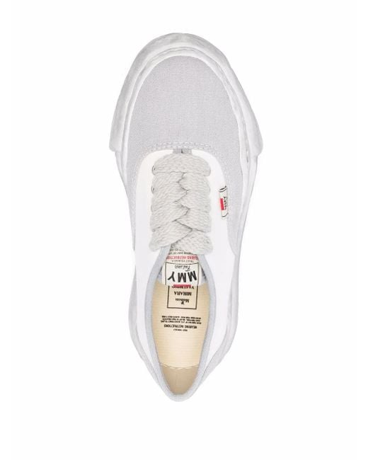 Maison Mihara Yasuhiro White Baker Panelled Canvas Sneakers for men