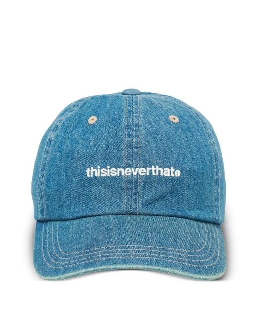 Thisisneverthat Blue Denim Logo Cap for men