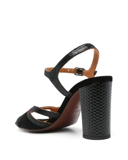 Chie Mihara Black Bemon Crossover-Strap Sandals