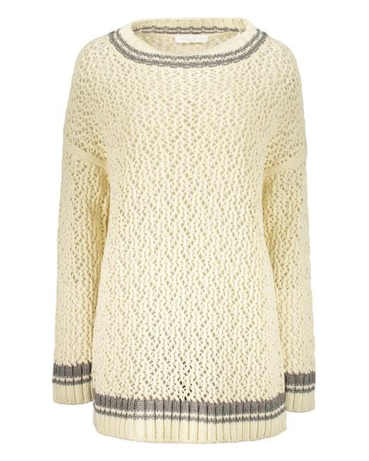 Fabiana Filippi Natural Long Sleeve Sweater