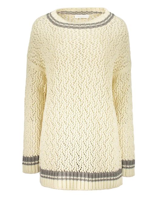 Fabiana Filippi Natural Open-Knit Jumper