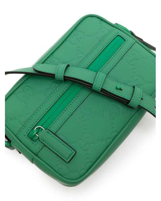 Borsa a spalla GG Supreme mini di Gucci in Green da Uomo