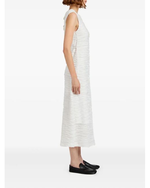 Proenza Schouler White Laura Textured Sleeveless Midi Dress