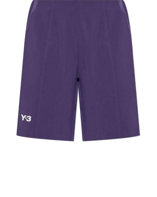 Y-3 Joggingshorts Mit Logo-Print in Purple für Herren