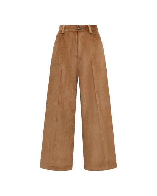 Maliparmi Natural Corduroy Velvet Trousers