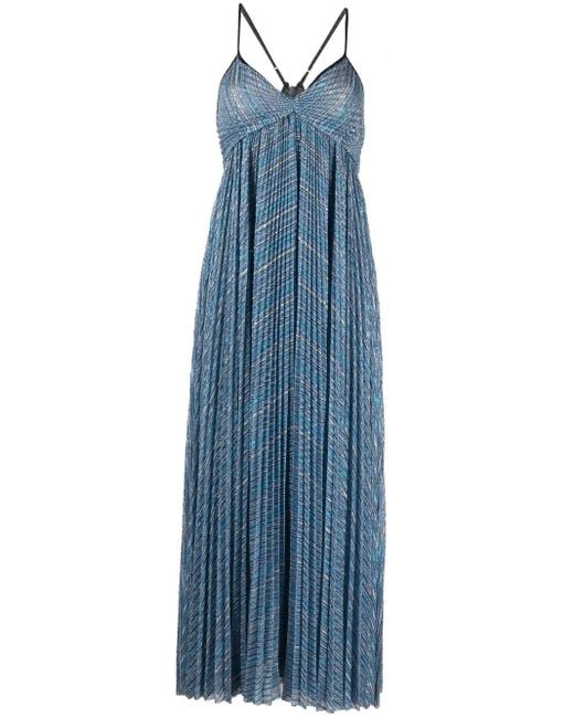 Forte_forte Blue Pleated Empire-Line Dress