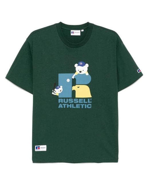 Chocoolate Green Logo-Print T-Shirt for men