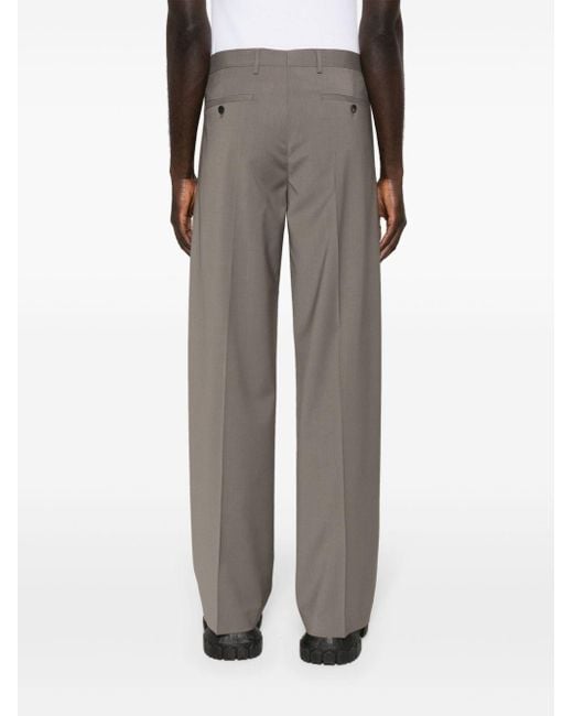 Pantalones rectos con pinzas Rick Owens de hombre de color Gray