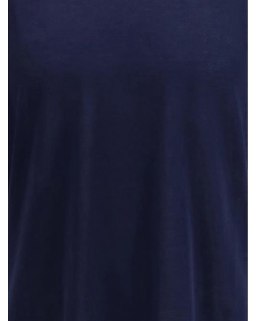 Cruna Blue Knitted Regular-Fit T-Shirt for men
