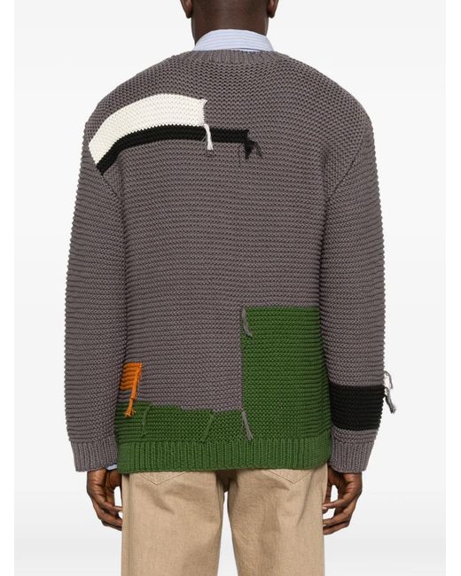 Jersey Con Diseño Patchwork YMC de hombre de color Gray