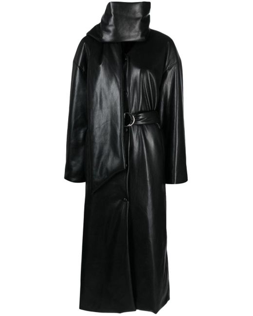 Nanushka Black Amelie Recycled-polyester Coat