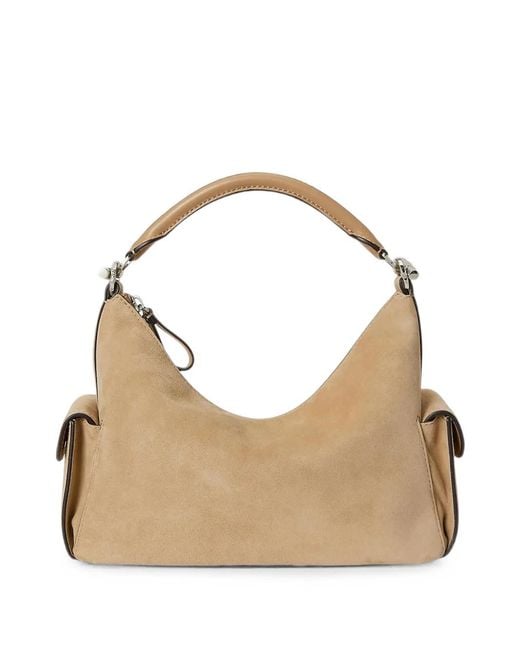 Ralph Lauren Metallic Suede Tote Bag