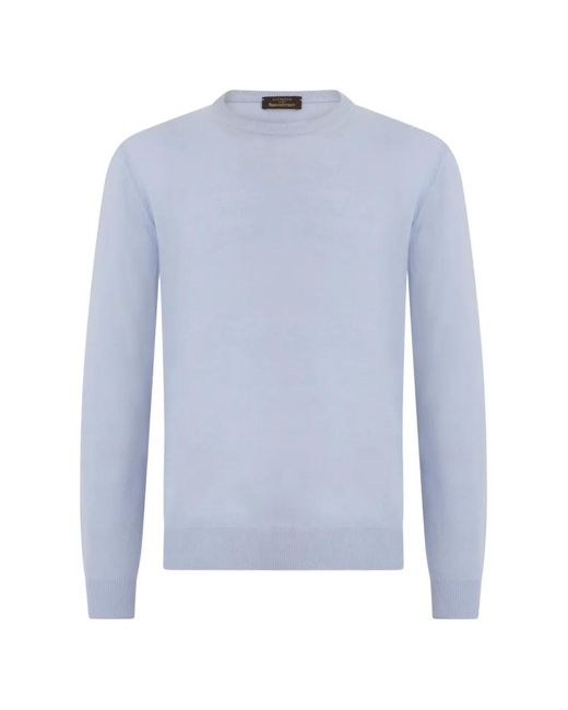 Slowear Blue Crew-Neck Knitted Sweater for men