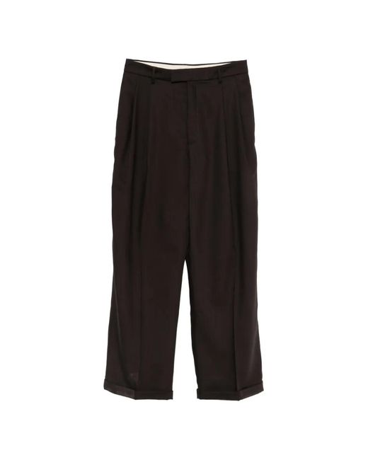 Barena Black Braghier Pleated Trousers for men