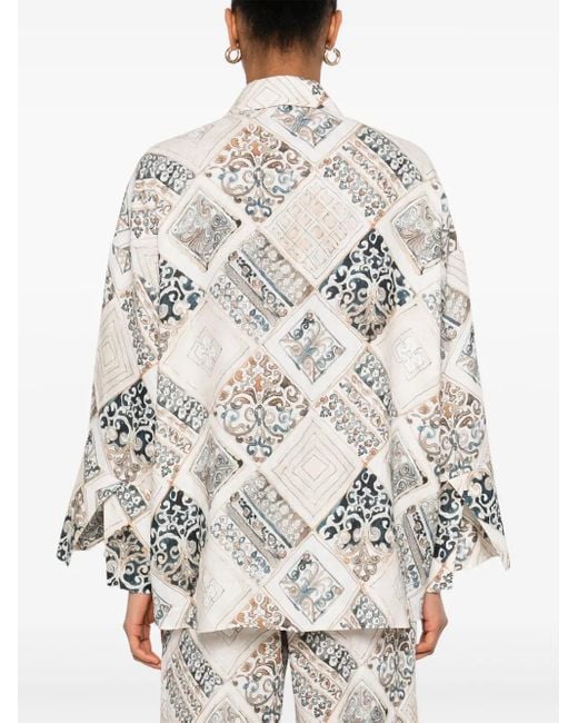 Eleventy White Linen Shirt