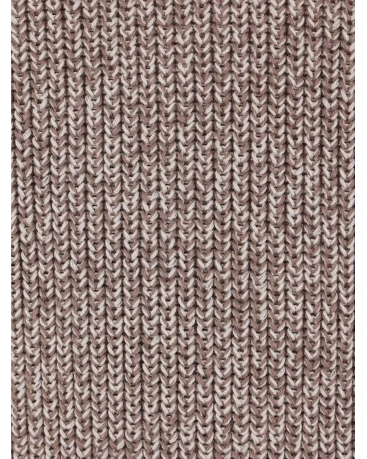 メンズ Brunello Cucinelli テクスチャードニット セーター Gray