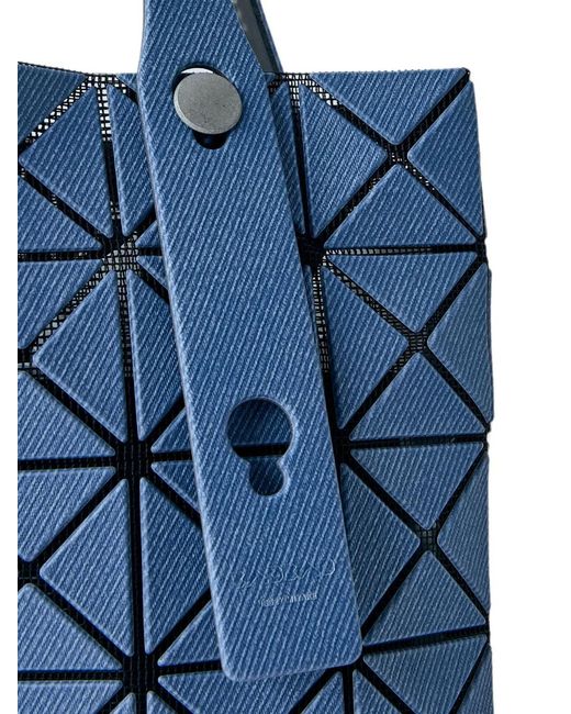 Issey Miyake Blue Prism Denim Geometric Panelled Tote Bag
