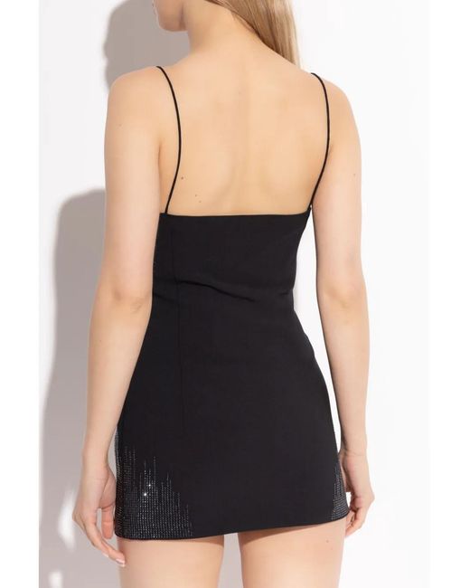 DSquared² Black Icon Rhinestone-Embellished Mini Dress