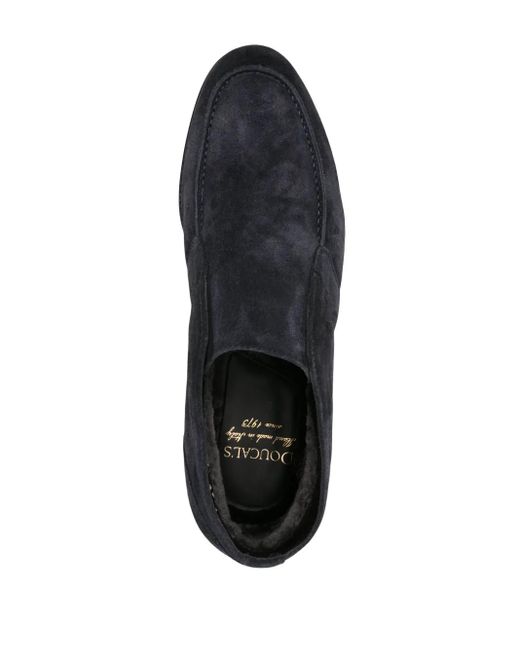 Doucal's Black Slip-On Suede Boots for men