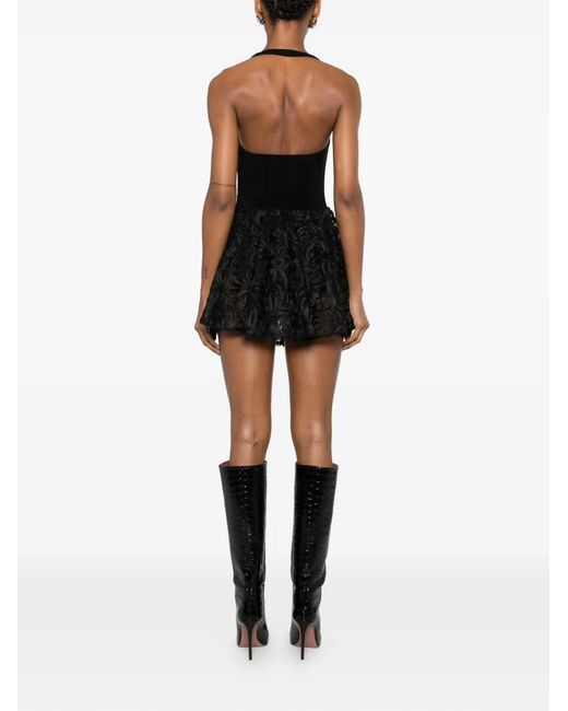 Norma Kamali Black Mini Cayla Flared Dress
