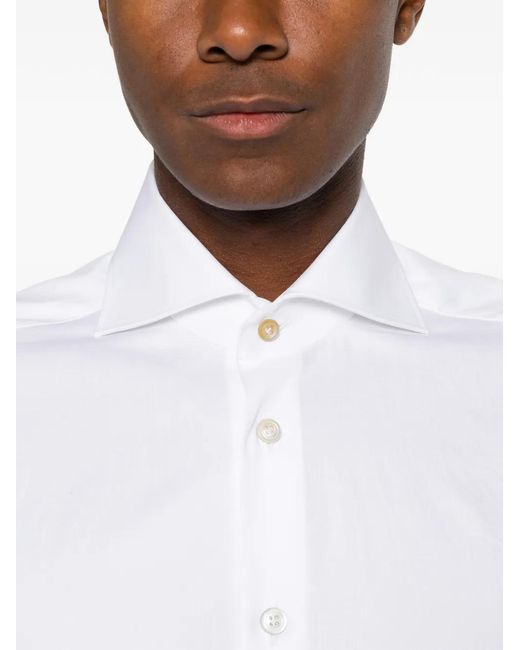 Kiton Button-Up Overhemd in het White voor heren