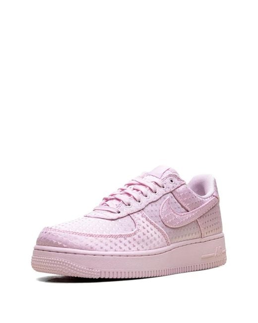 Nike Pink Air Force 1 Low Heart-Charm Sneakers