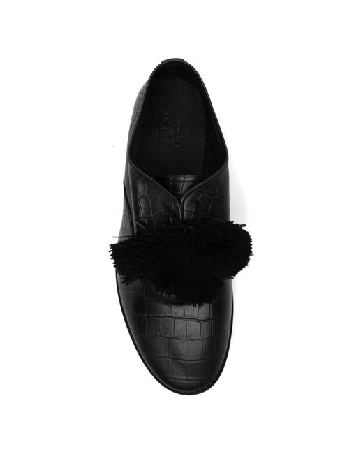 Midorikawa White Pompom Oxford Shoes for men
