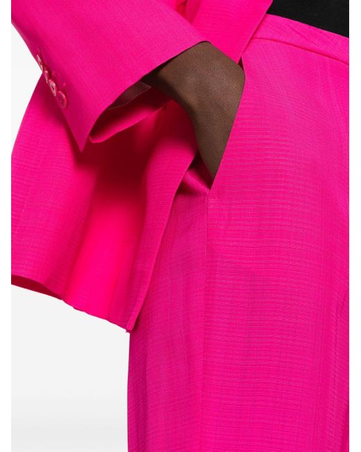 Sandro Pink Flared Cotton Trousers