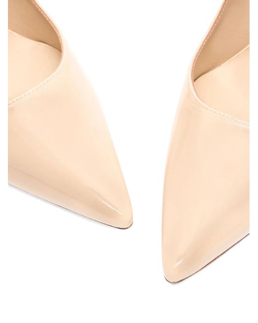Stuart Weitzman Pink 100Mm Stuart Power Pointed-Toe Patent Pumps