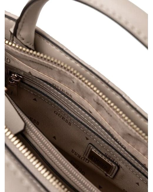 Guess Natural Quilted Satchel Bag
