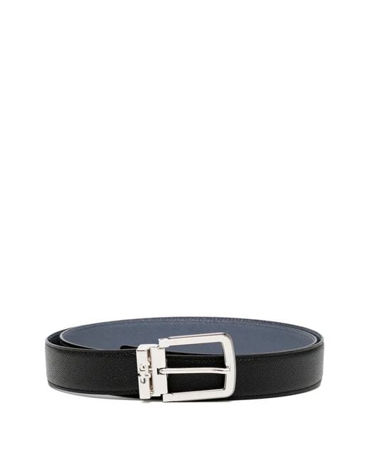 Ferragamo White Reversible-Design Leather Belt for men