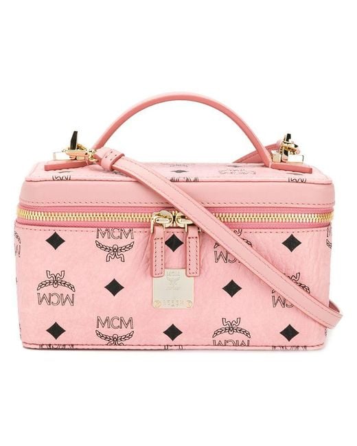 MCM Pink Logo-print Makeup Case